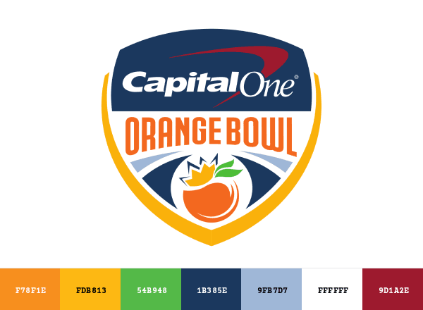 Orange Bowl brand color palette