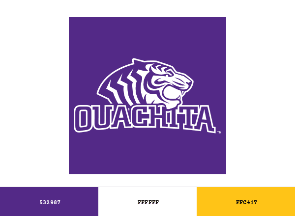 Ouachita Baptist Tigers brand color palette
