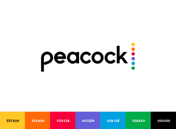 Peacock brand color palette