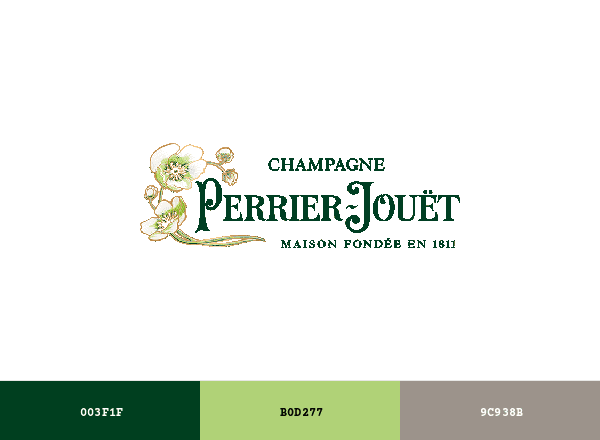 Perrier-Jouët brand color palette