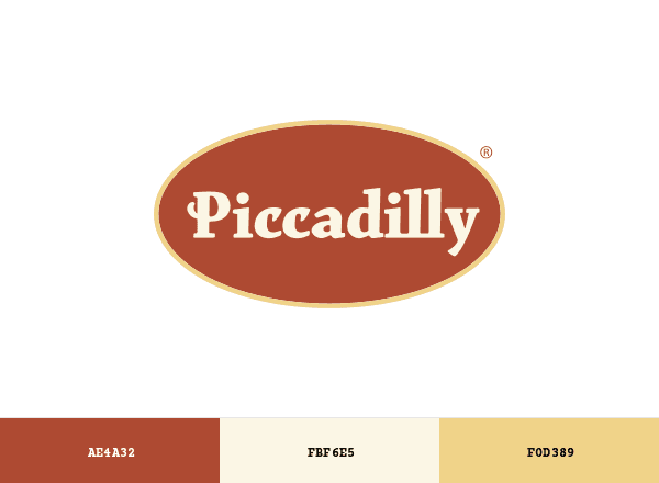 Piccadilly Restaurants brand color palette