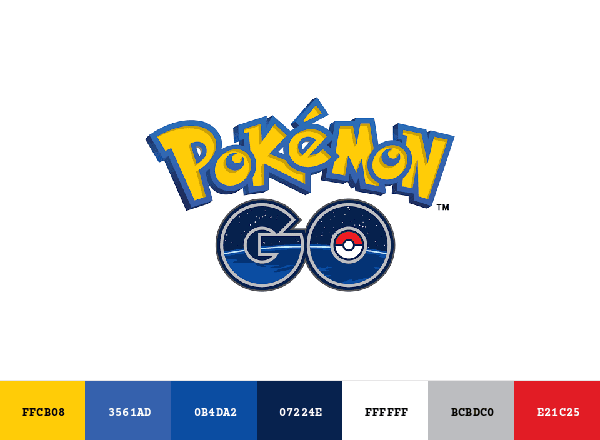 Pokémon Go brand color palette