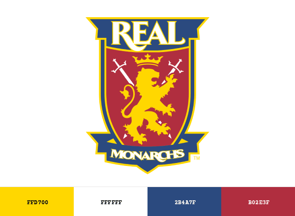 Real Monarchs brand color palette