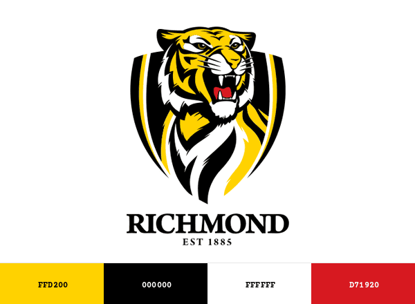 Richmond Football Club brand color palette