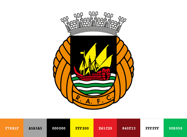 Rio Ave brand color palette