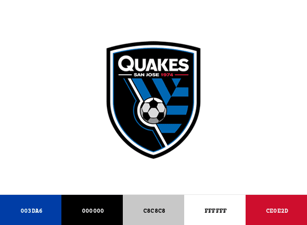 San Jose Earthquakes brand color palette