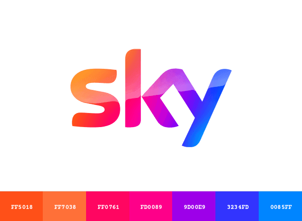 Sky Italia brand color palette