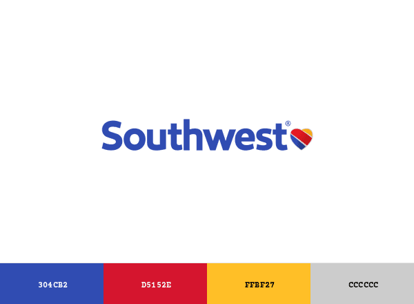Southwest Airlines brand color palette