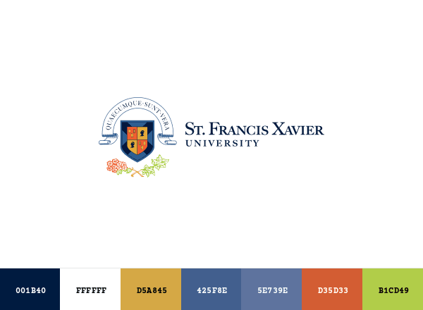 St. Francis Xavier University brand color palette