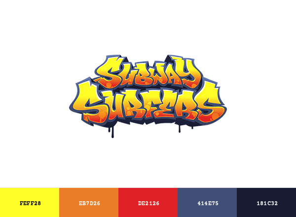 Subway Surfers brand color palette