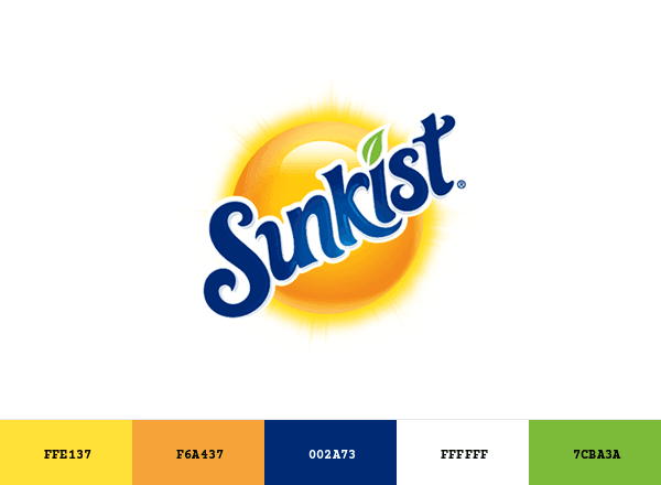 Sunkist brand color palette