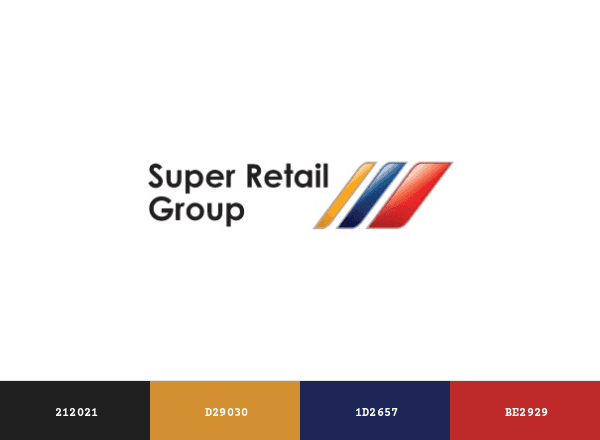 Super Retail Group brand color palette