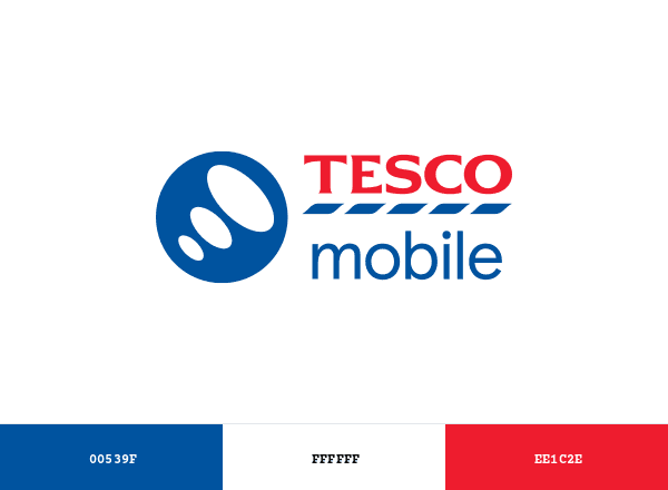 Tesco Mobile brand color palette