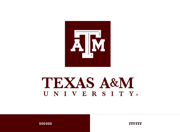Texas A&M University brand color palette