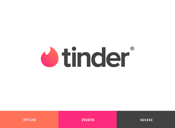 Tinder brand color palette