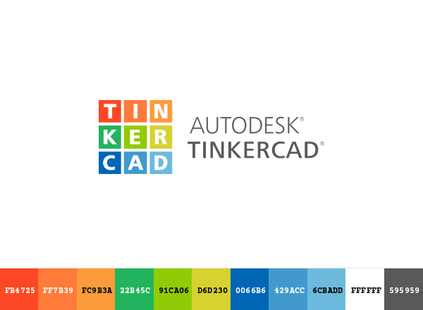 Tinkercad brand color palette