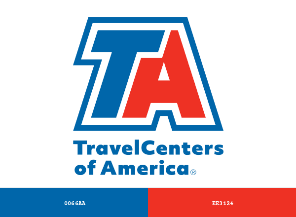 TravelCenters of America brand color palette
