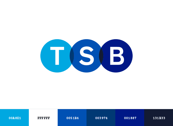 TSB Bank brand color palette