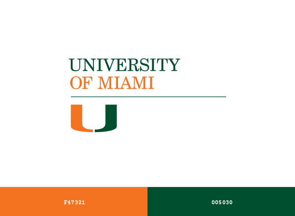 University of Miami brand color palette