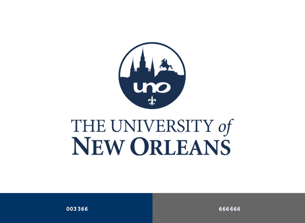 University of New Orleans (UNO) brand color palette