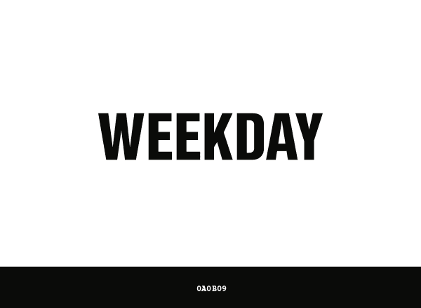 Weekday brand color palette
