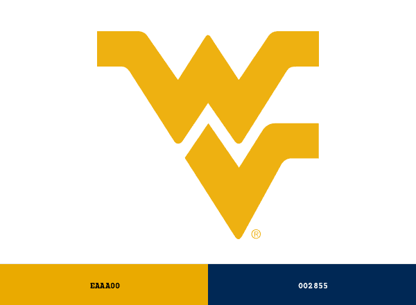 West Virginia Mountaineers brand color palette