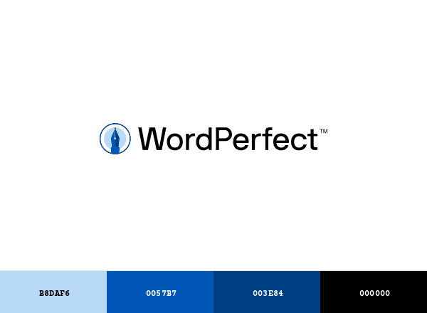 WordPerfect brand color palette