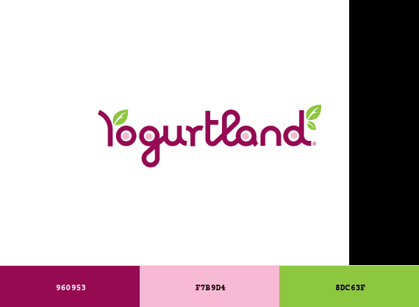 Yogurtland brand color palette
