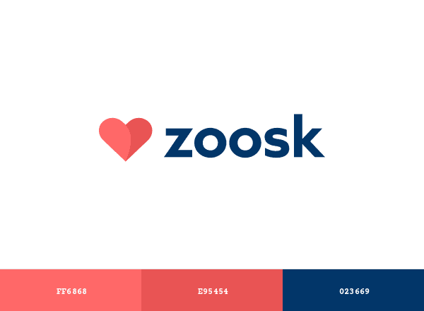 Zoosk brand color palette