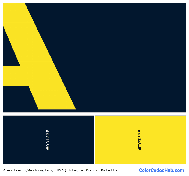 Aberdeen (Washington, USA) flag color palette