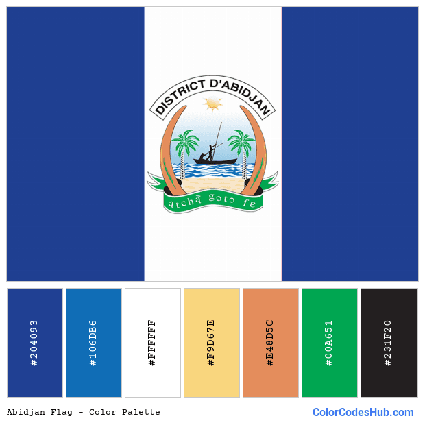 Abidjan flag color palette
