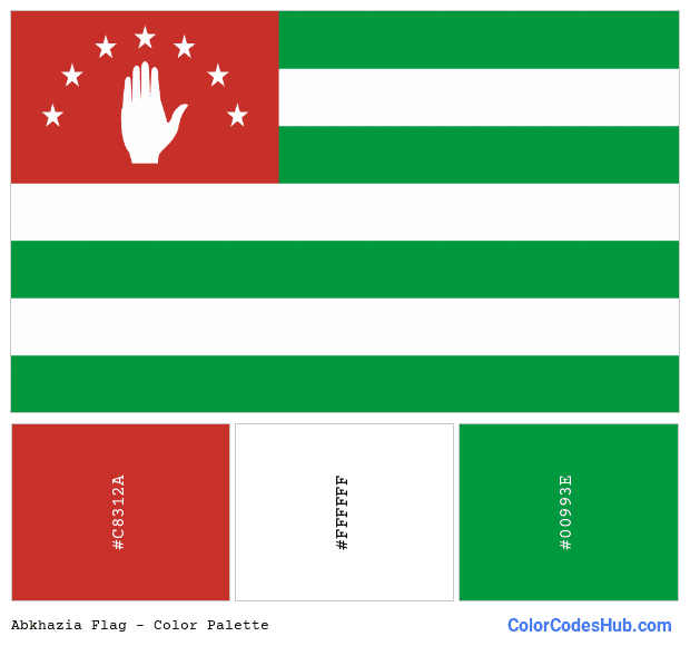 Abkhazia flag color palette
