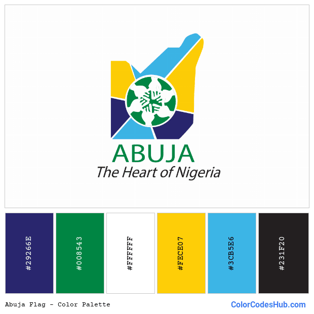 Abuja flag color palette