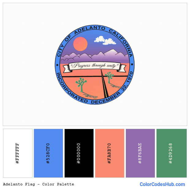Adelanto flag color palette