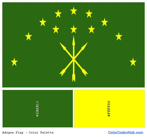 Adygea flag color palette