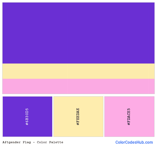 Aftgender flag color palette