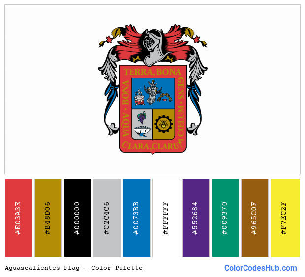 Aguascalientes flag color palette