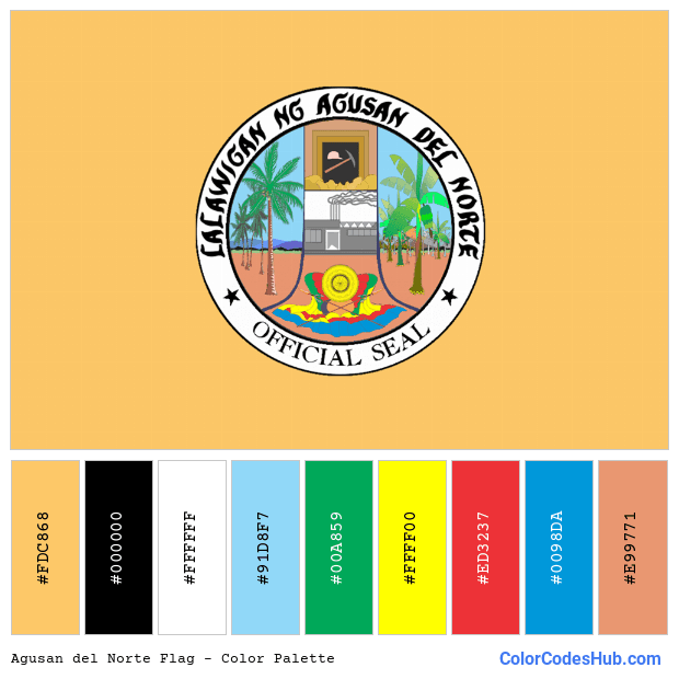 Agusan del Norte flag color palette