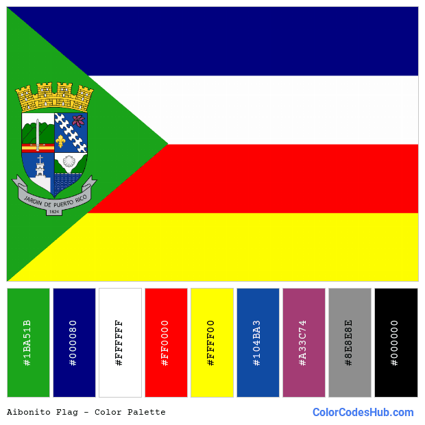 Aibonito flag color palette