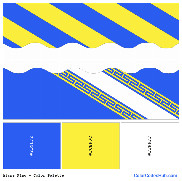 Aisne flag color palette