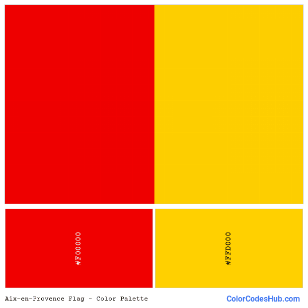 Aix-en-Provence flag color palette
