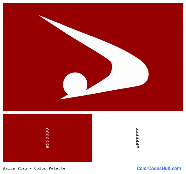 Akita flag color palette