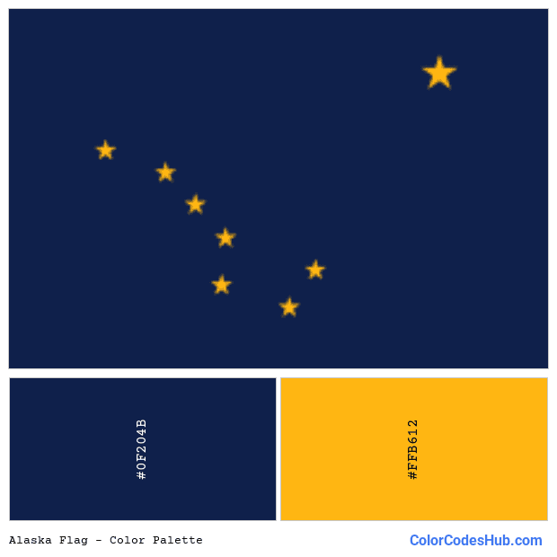 Alaska flag color palette