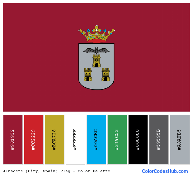 Albacete (City, Spain) flag color palette