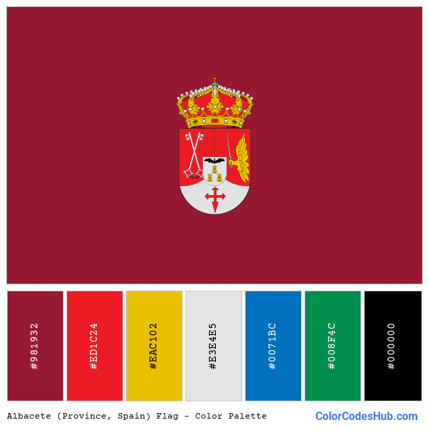 Albacete (Province, Spain) flag color palette