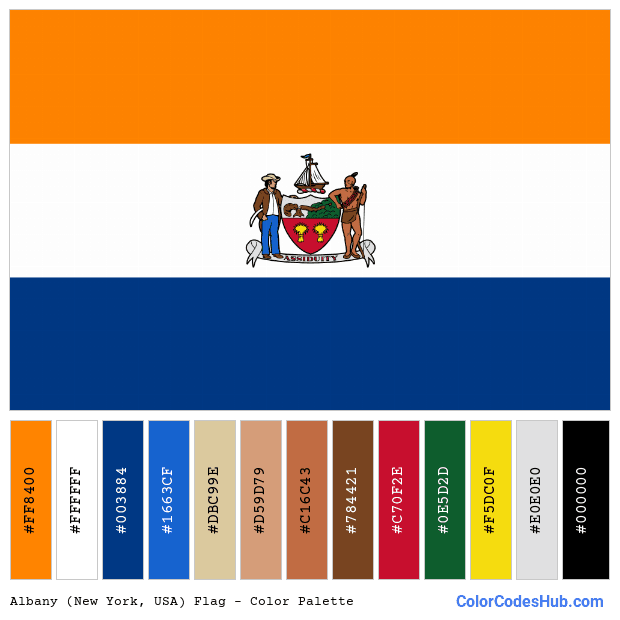 Albany (New York, USA) flag color palette
