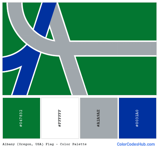 Albany (Oregon, USA) flag color palette