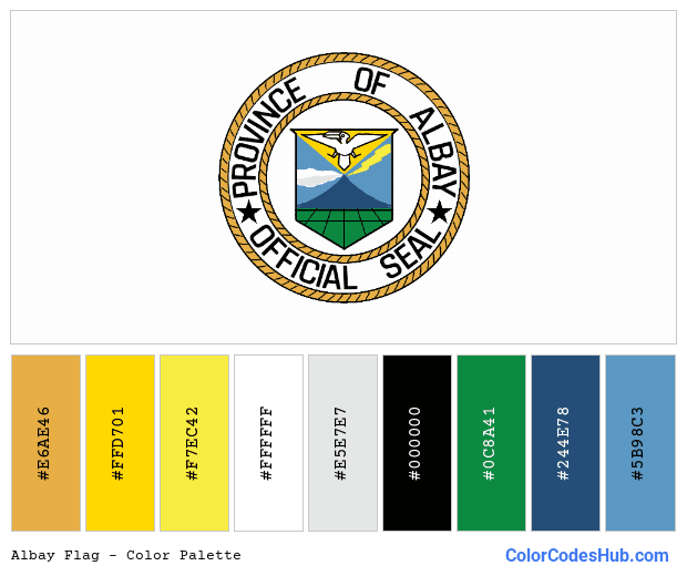 Albay flag color palette