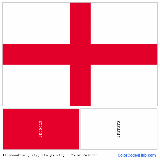 Alessandria (City, Italy) flag color palette
