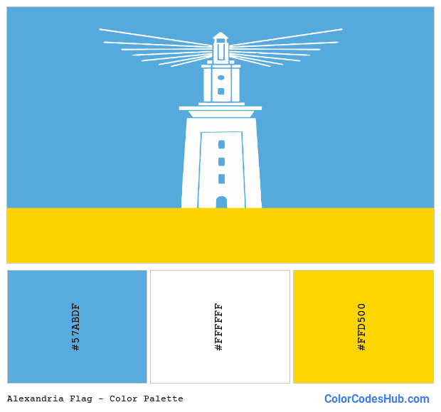 Alexandria flag color palette